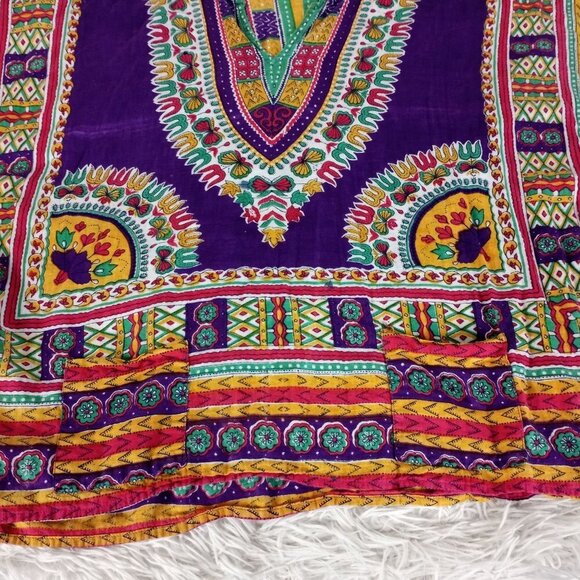Hippie Shop XXL Cotton Colorful Tunic Boho Indie Flowy front pockets - Picture 6 of 8